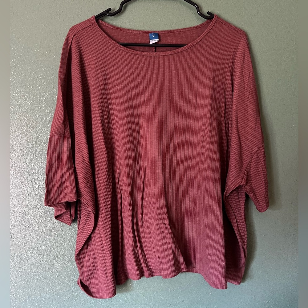 Burnt orange/Brown drop shoulder shirt
